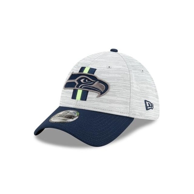 Seattle Seahawks Gorra | New Era Official NFL Training 39thirty Stretch Fit Cap Mexico - Azules